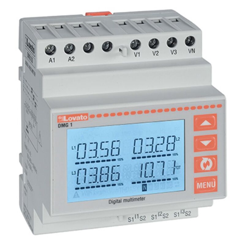 foto del prodotto lovato multimetro modulare a lcd 100 240vac 115 250vdc dmg100