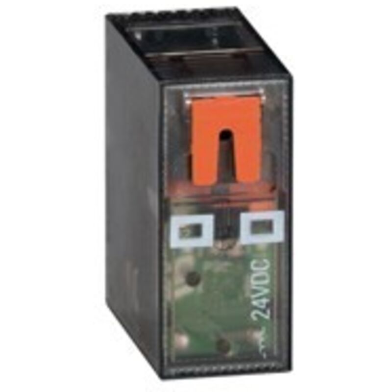 foto del prodotto lovato rele miniaturizzato 2 scambi 8a 24vdc led cod. hr502cd024 