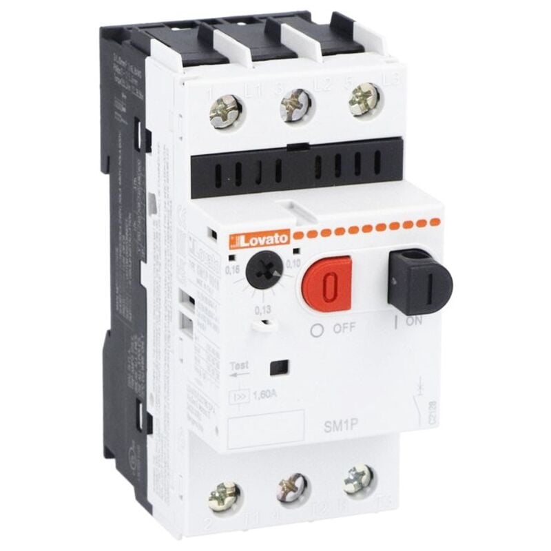 foto del prodotto lovato salvamotore potere di int. a 400v 100ka 0,25 a 0,4a sm1p0040