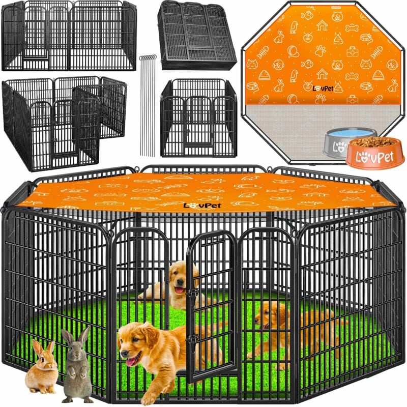 immagine 0 del prodotto lovpet lovpet cucciolo recinto libero run cucciolo run cane playpen pet playpen cani con porta e resistente alle intemperie playpen per cane gatto