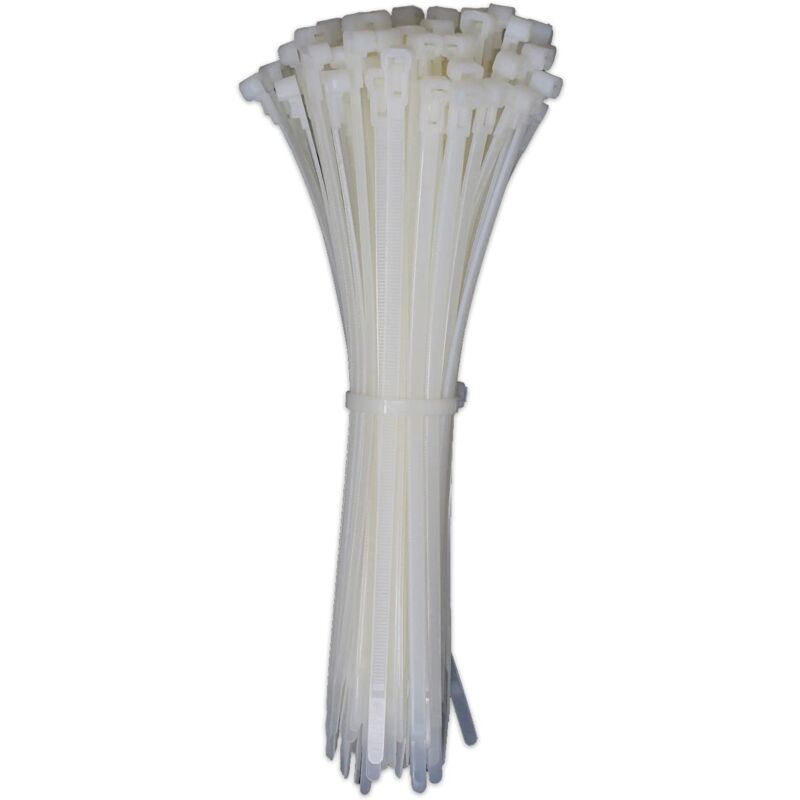 foto del prodotto lpgled fascette in nylon per cablaggio riutilizzabili 4x200 mm conf. 100 pz maggiore tenuta 45mm professionali bianche