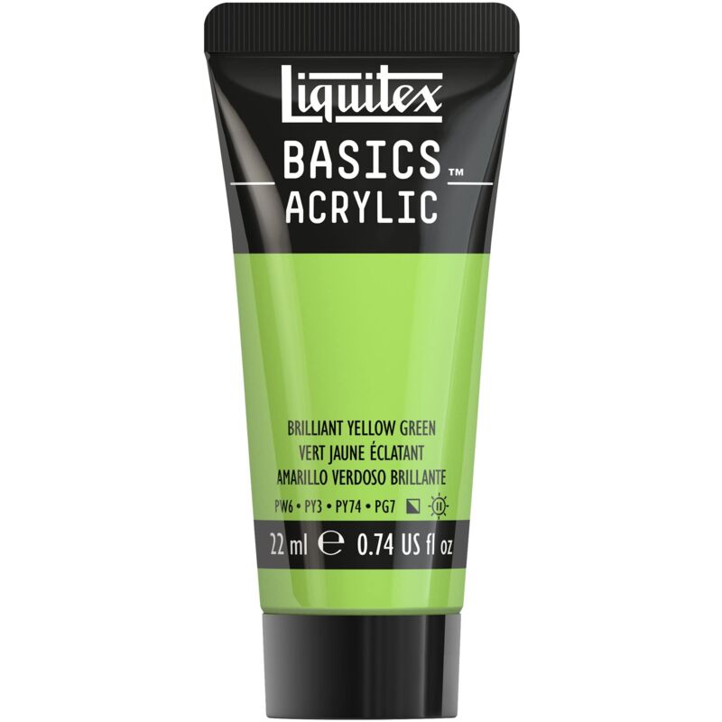 foto del prodotto lqx basics 22ml verde giallo brillante liquitex