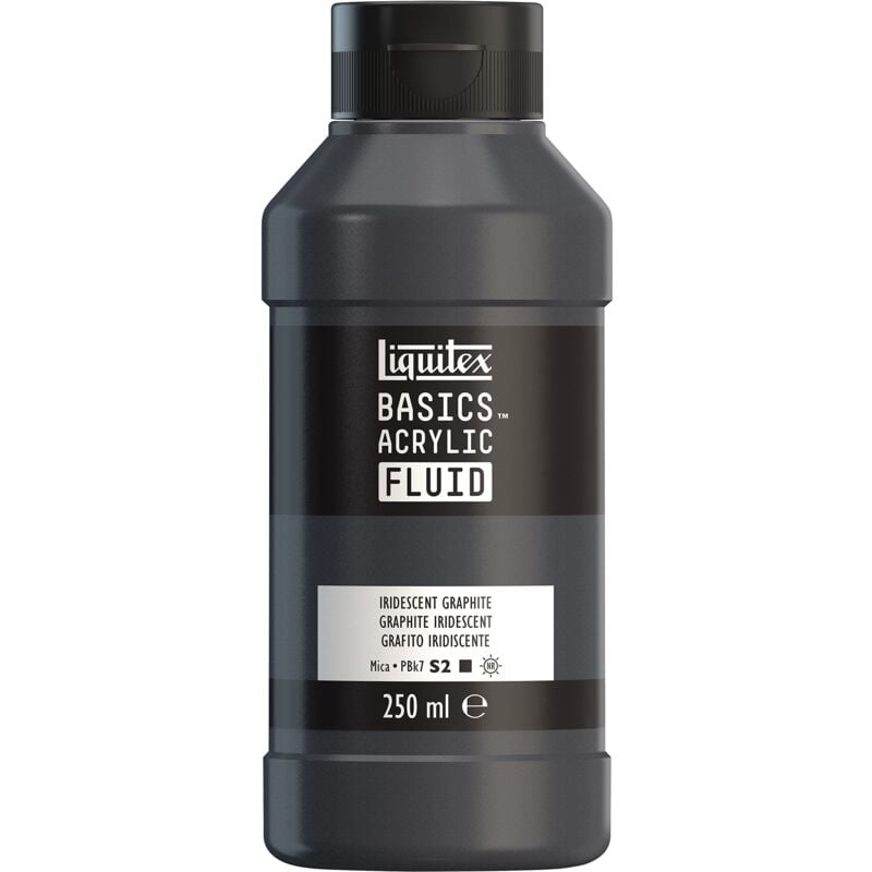 foto del prodotto lqx basics fluid 250ml grafite iridescente liquitex