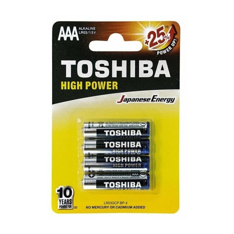 foto del prodotto lr03gcp bp-4 batteria domestica monouso batteria aaa alcalina - toshiba