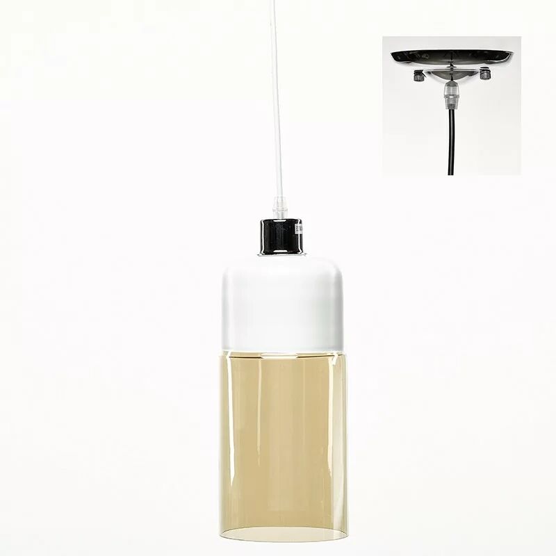 foto del prodotto lsd011.1 - lampada a sospensione 13x120cm - metallo/vetro - bianco/champagne - simla