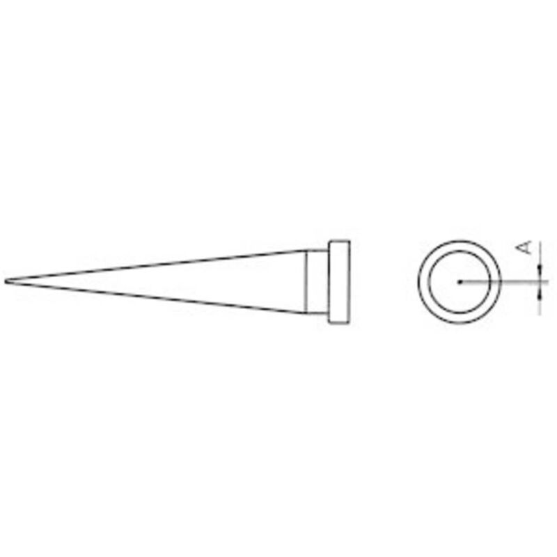 foto del prodotto lt 1l punta di saldatura forma oblunga, conica dimensione punta 0.2 mm contenuto 1 pz. weller