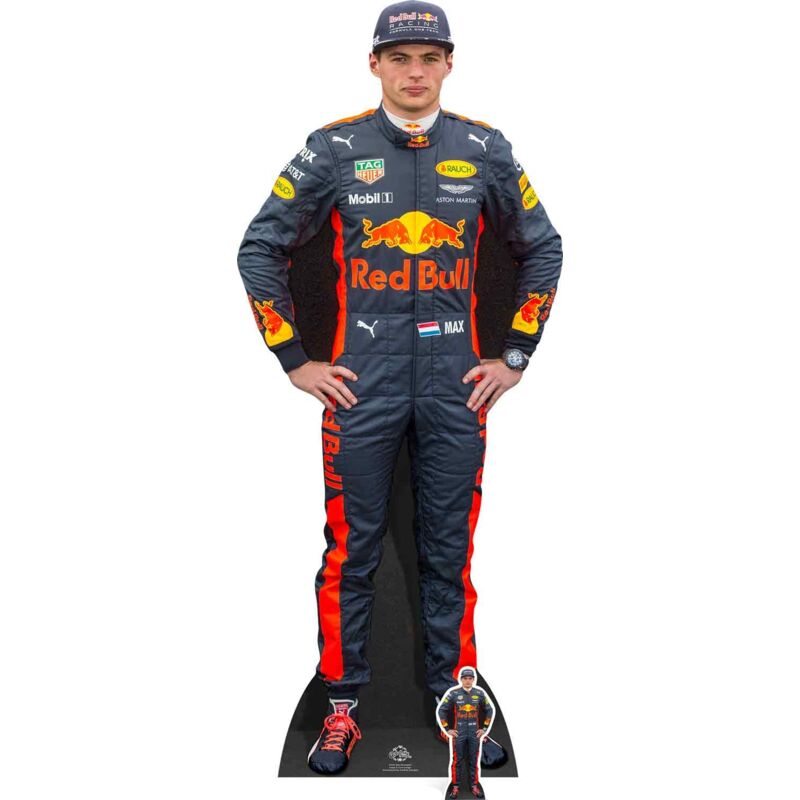foto del prodotto ltd cs667 max verstappen con mini supporto in omaggio, perfetto per compleanni, regali, feste e fan, cartone, lifesize star cutouts