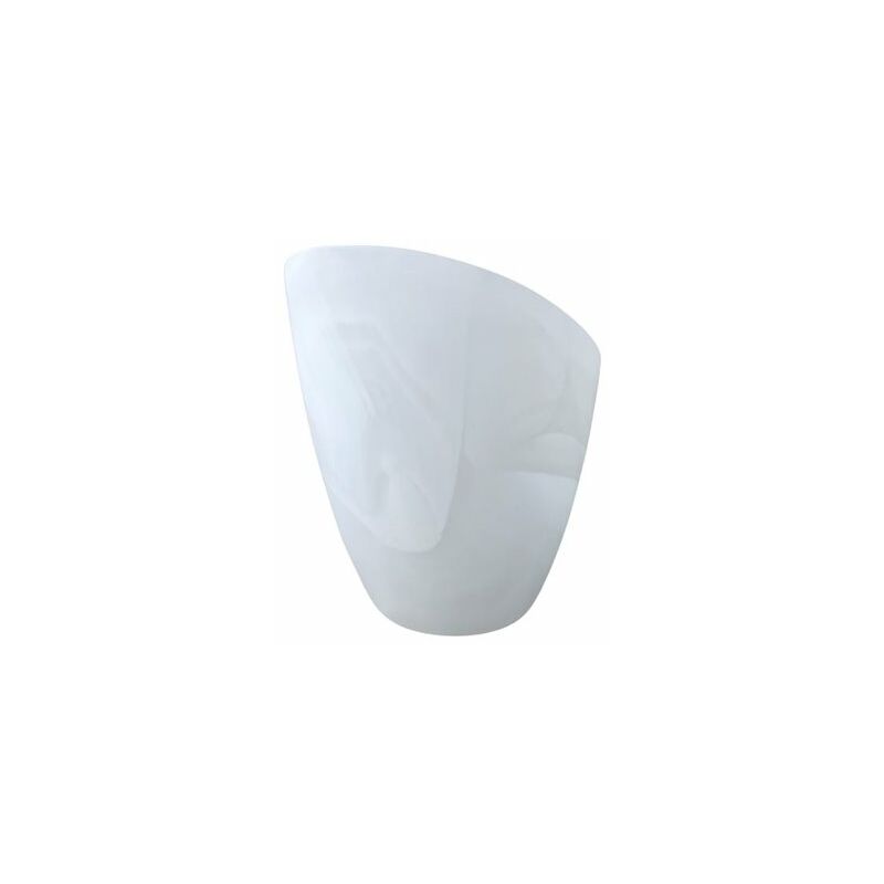 foto del prodotto ltde tulipa in vetro coloma bianco opaco stile alabastro 10x12cm apertura 3cm