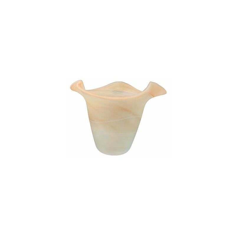 foto del prodotto ltde tulipa in vetro coloma bianco opaco stile alabastro 10x12cm apertura 3cm