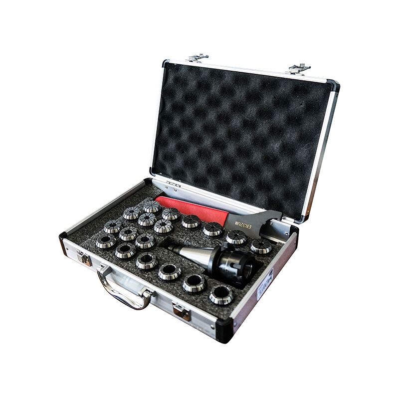 foto del prodotto ltf mandrino iso 40 din 2080 porta pinze er32 con 18 pinze da 3 a 20 prt tools 0004032001