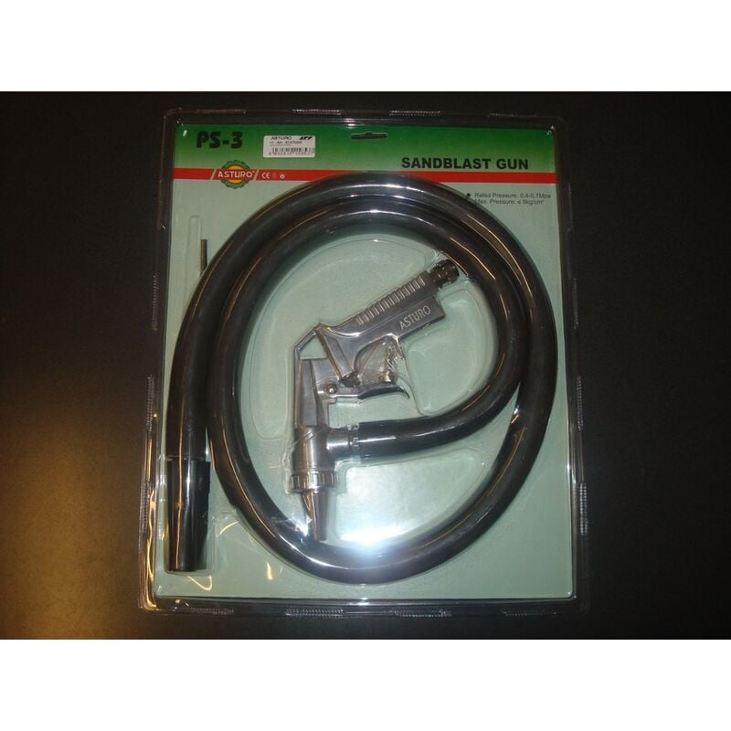 foto del prodotto ltf pistola sabbiatrice ps 3 asturo con accessori ugello in metallo cod. 3147000