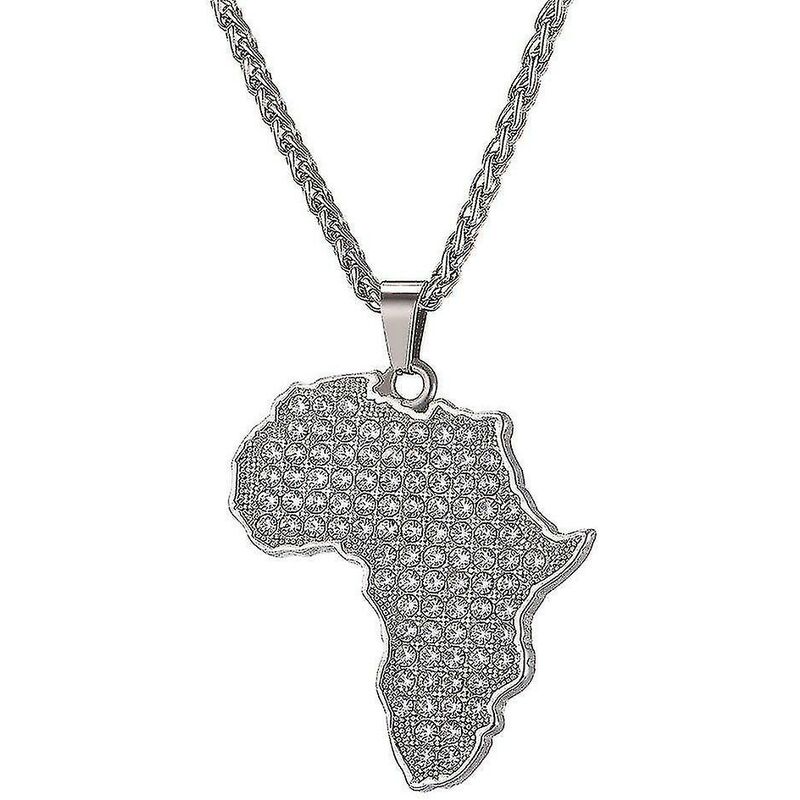 foto del prodotto lts fafa collana con ciondolo africano horus donne ghiacciate acciaio con strass etnico