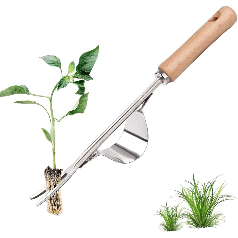 foto del prodotto lts fafa diserbatrice manuale in acciaio inossidabile strumento per forma di y garden estrattore erbacce con il manico estrattore manuale di