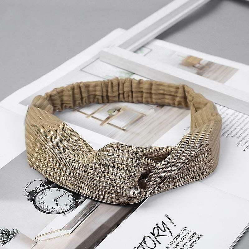foto del prodotto lts fafa fasce per capelli per donna fasce per capelli elastiche boho annodate a torsione per ragazze criss cross turban plain headwrap yoga