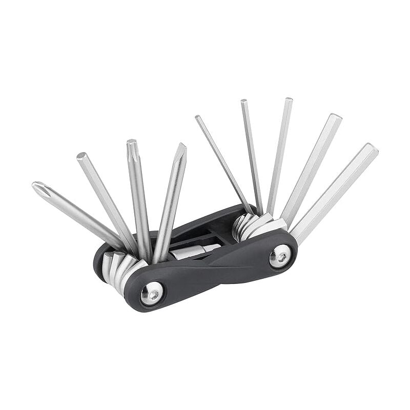 foto del prodotto lts fafa strumento multifunzione per bicicletta 10 in 1 include cacciavite, chiave torx e set di chiavi a brugola per gli spostamenti i strumento