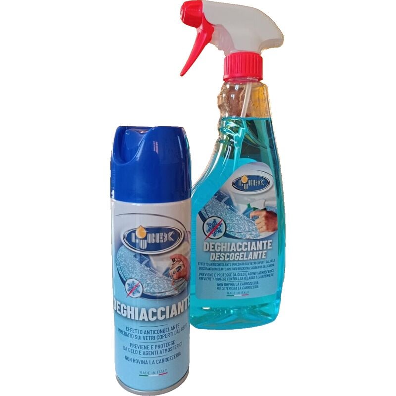 foto del prodotto lubex deghiacciante parabrezza auto sciogli ghiaccio cristalli 200 ml 500 ml
