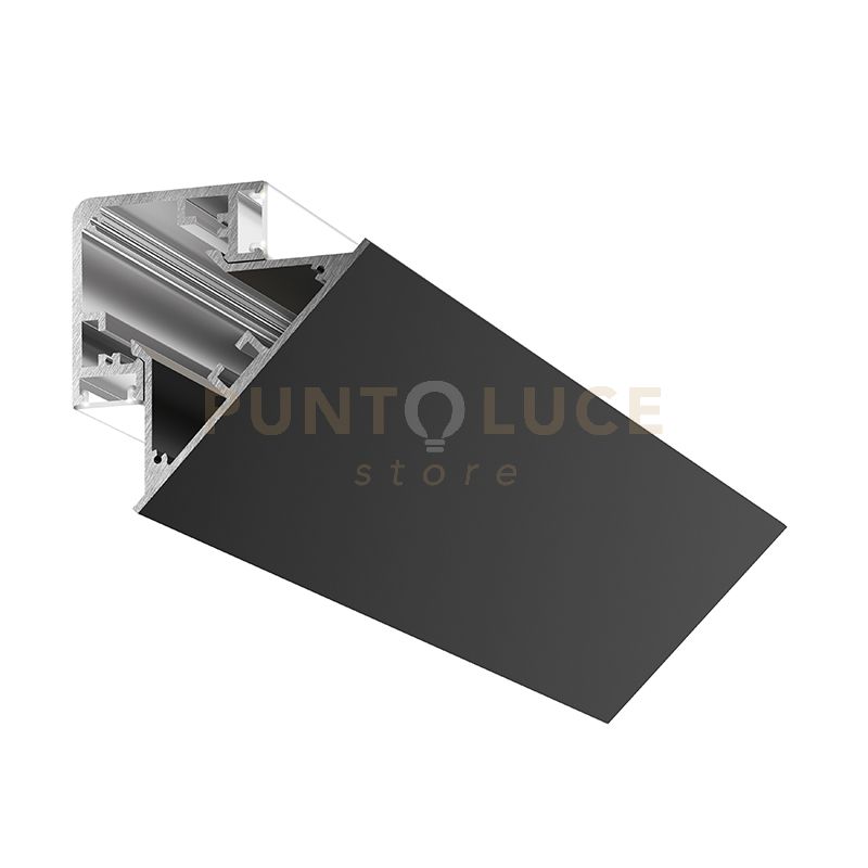 foto del prodotto lubiana d profilo lineare e diffusore per parete soffitto mt 2 nero opaco