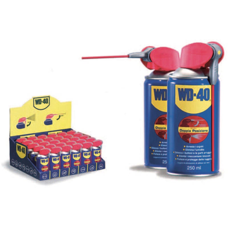 foto del prodotto lubrificante spray multiuso 5 funzioni ml.250 40 gratis ml.250 40 spray c erogatore a doppia posizione wd 40