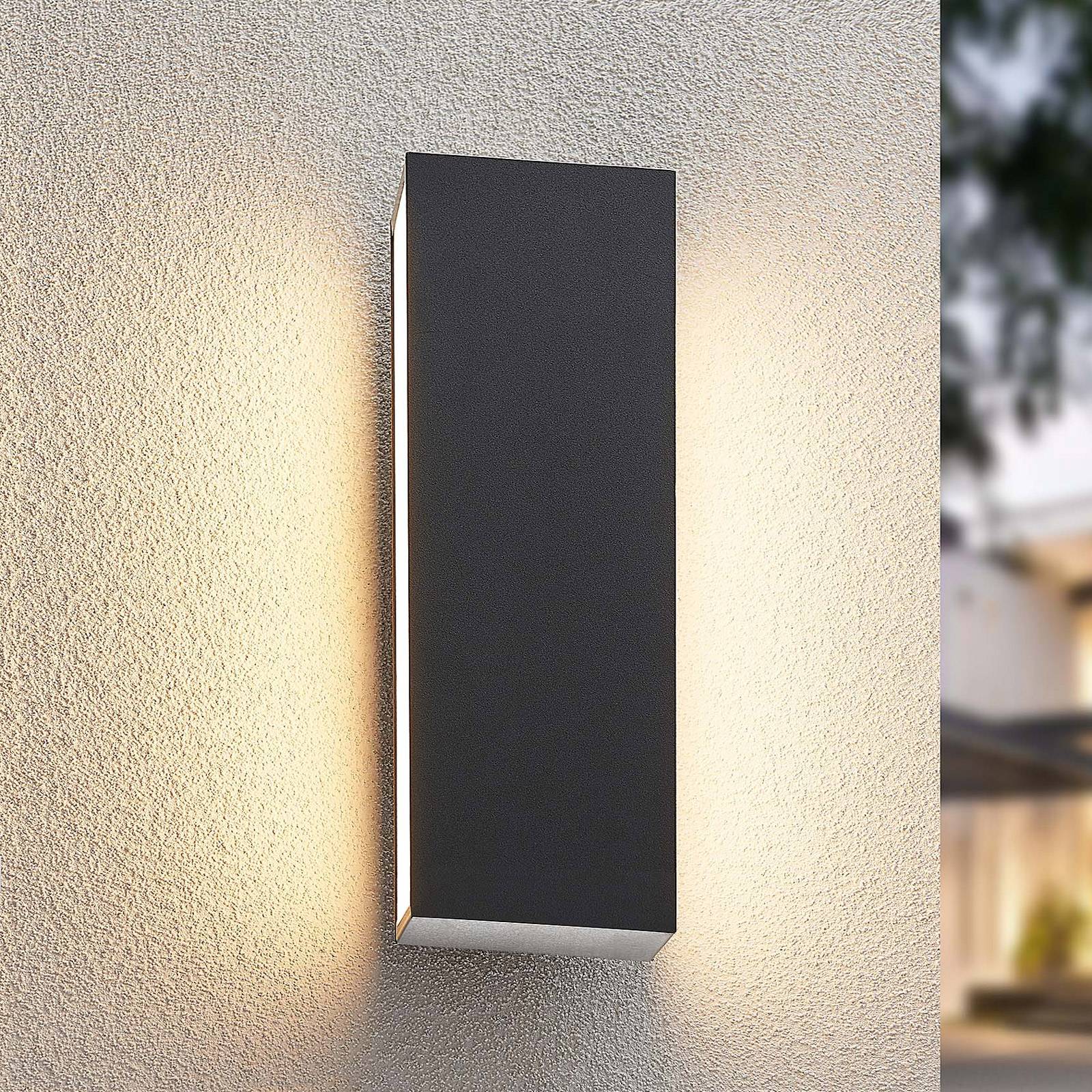 foto del prodotto lucande aegisa applique da esterni led, angolare