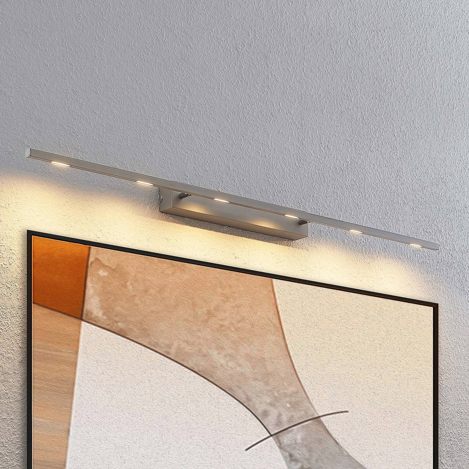 foto del prodotto lucande alexis led da quadri 118cm nichel satinato