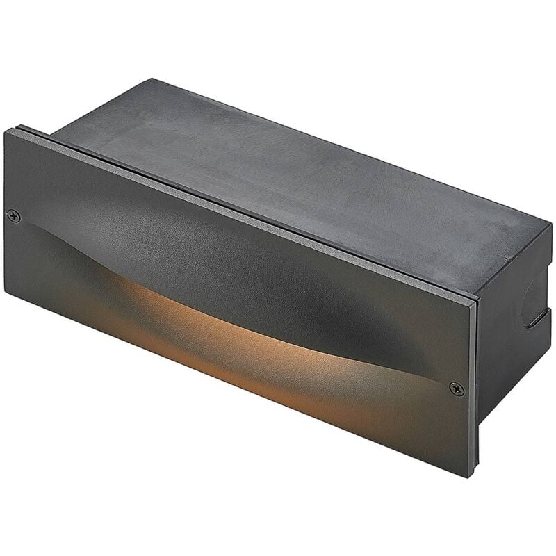 foto del prodotto lucande applique a led da incasso zandro, 25 cm, antracite, ip65