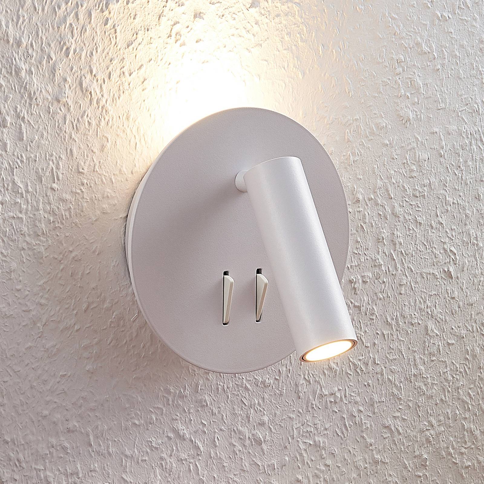 foto del prodotto lucande applique a led magya, bianco a 2 luci. rotondo