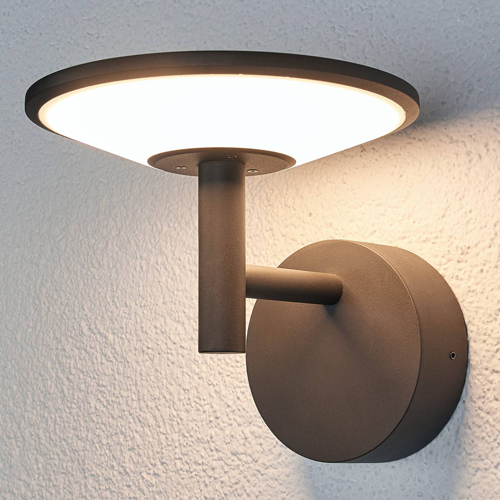 foto del prodotto lucande applique da esterni led fenia, antracite, alluminio, ip65