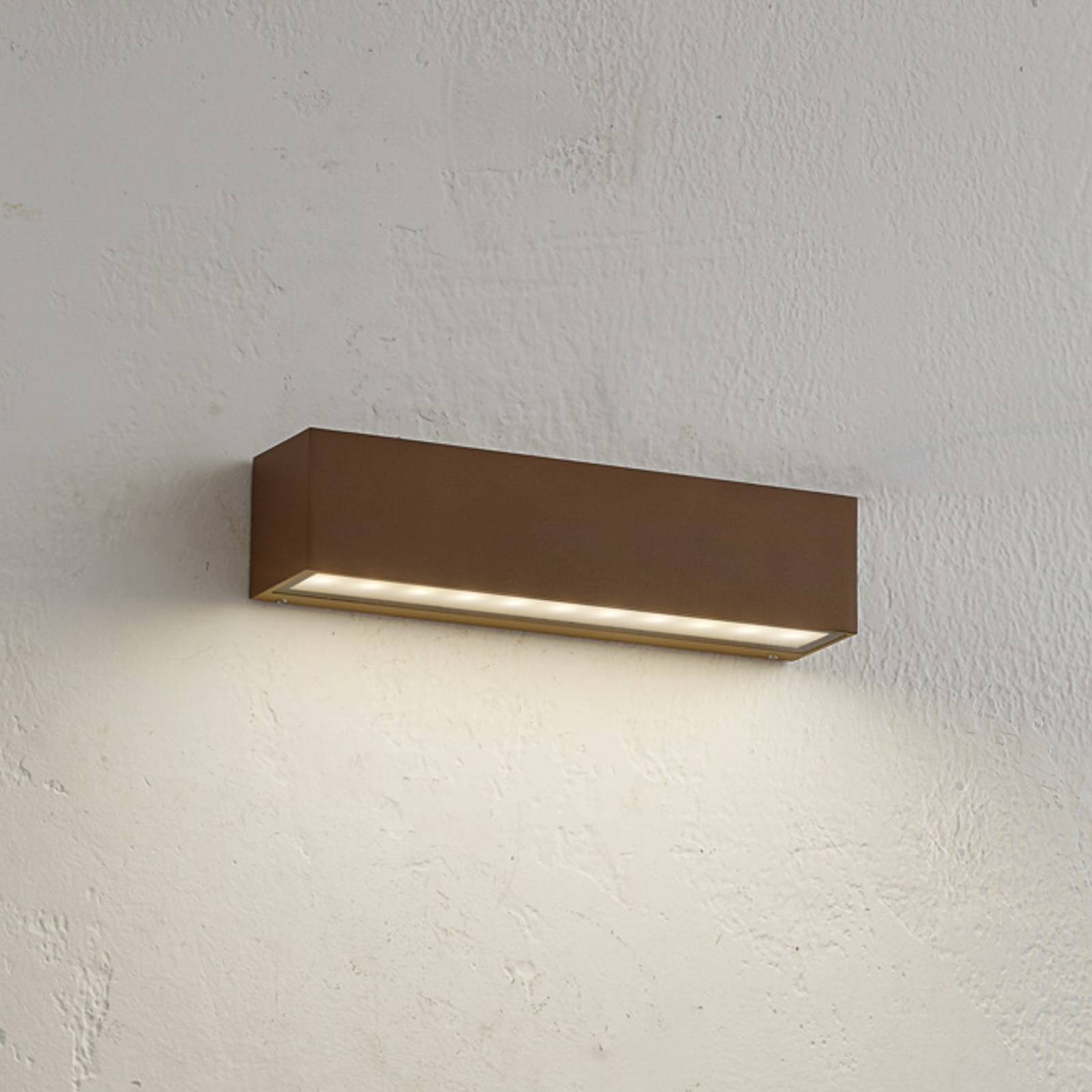 foto del prodotto lucande applique da esterni led lengo, 25 cm, bronzo, 1 luce.