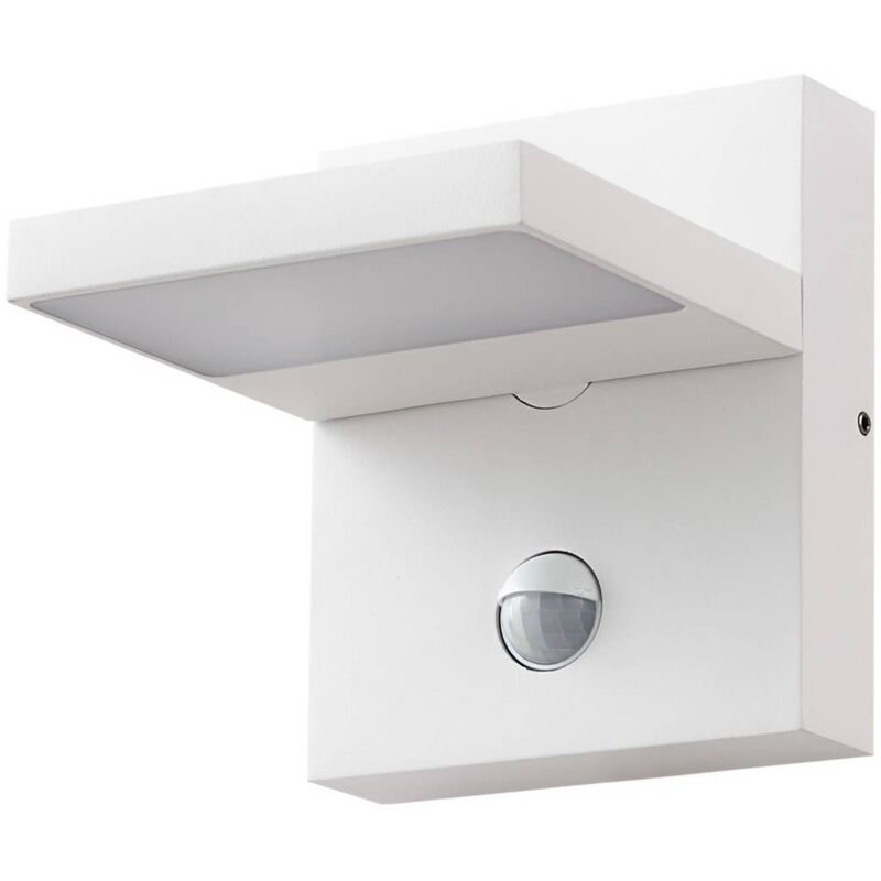 foto del prodotto lucande applique da esterni led silvan, bianco, sensore, ip54, 16cm