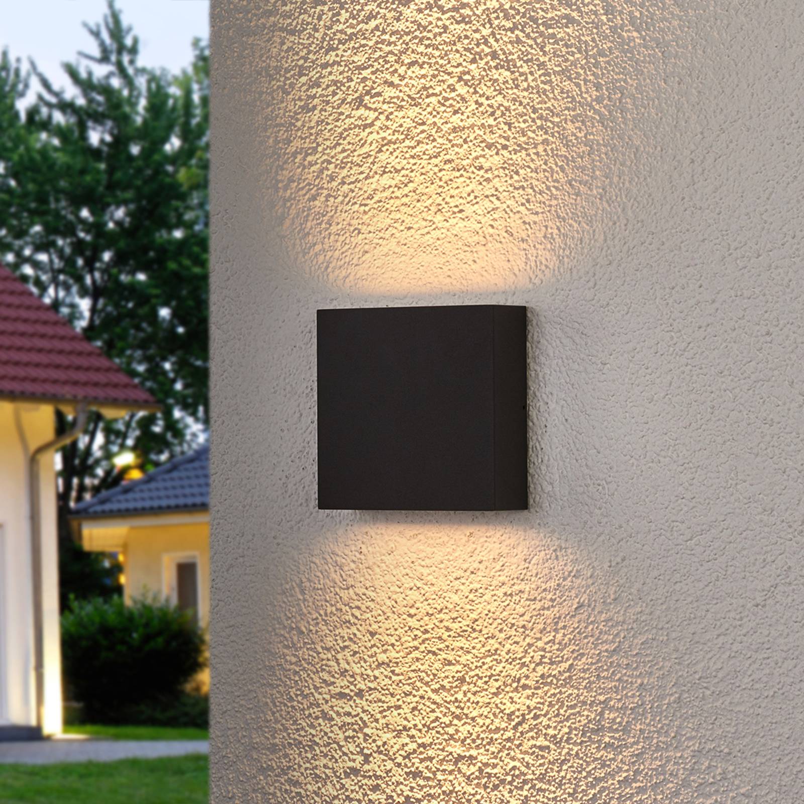foto del prodotto lucande applique da esterni led trixy, antracite, metallo, ip54