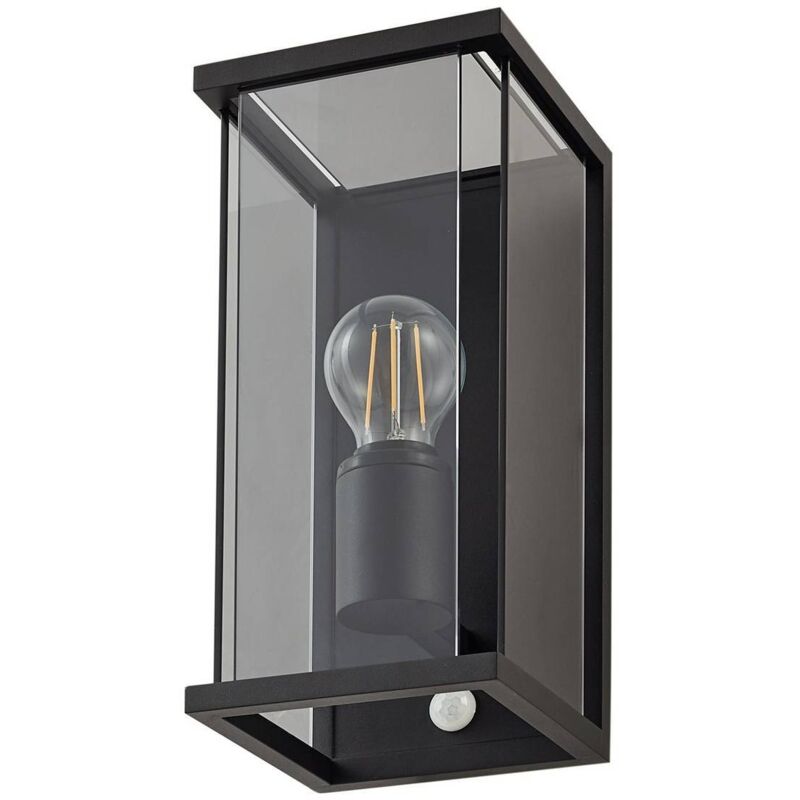 foto del prodotto lucande applique da esterno annalea, grigio fumo, ip54, sensore