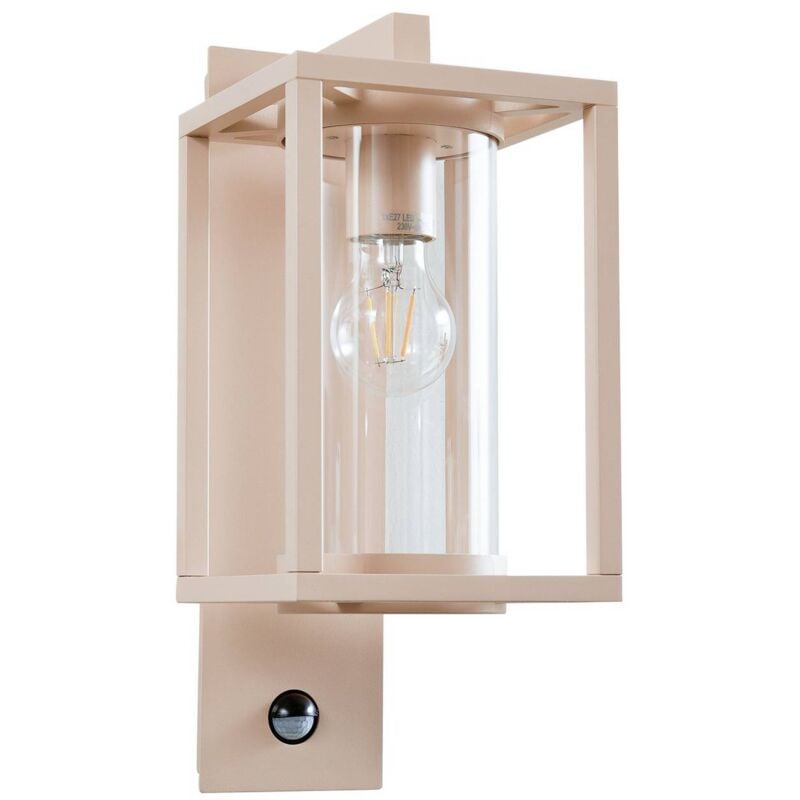 foto del prodotto lucande applique da esterno ferda, sensore, sospensione, beige, ip44