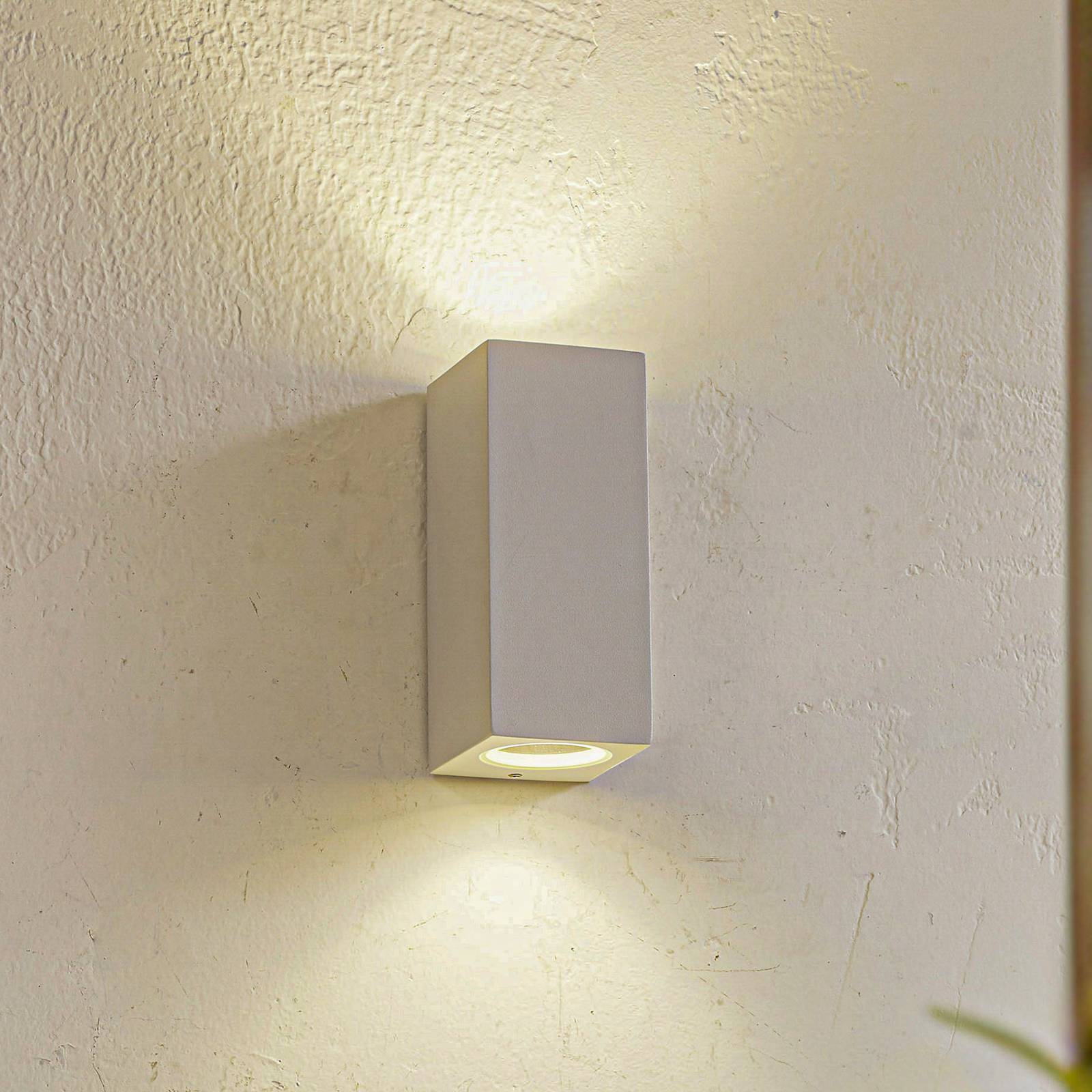 foto del prodotto lucande applique da esterno xava, up down, bianco, a 2 luci, gu10