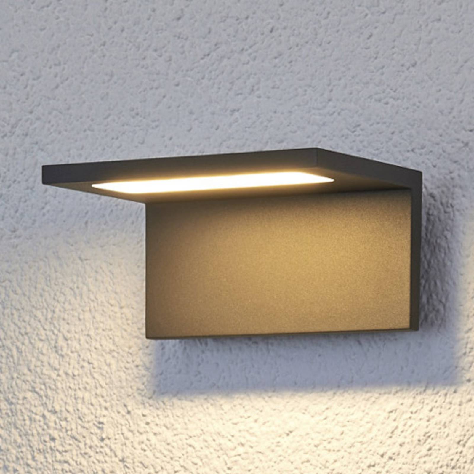 foto del prodotto lucande applique da parete caner, piatta, a led, esterni