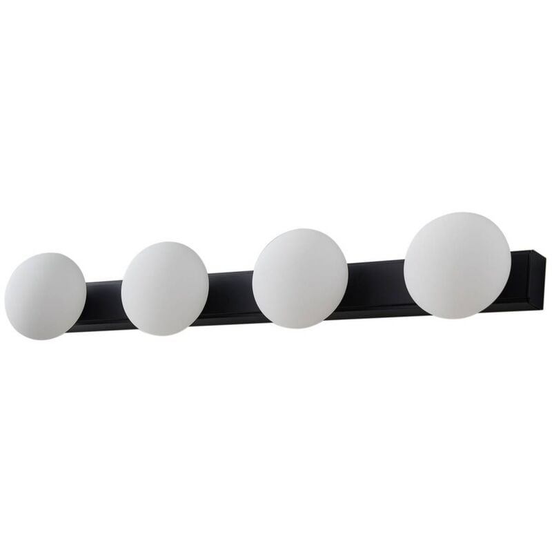 foto del prodotto lucande applique led per il bagno myrra, nero, vetro, 60 cm, ip44