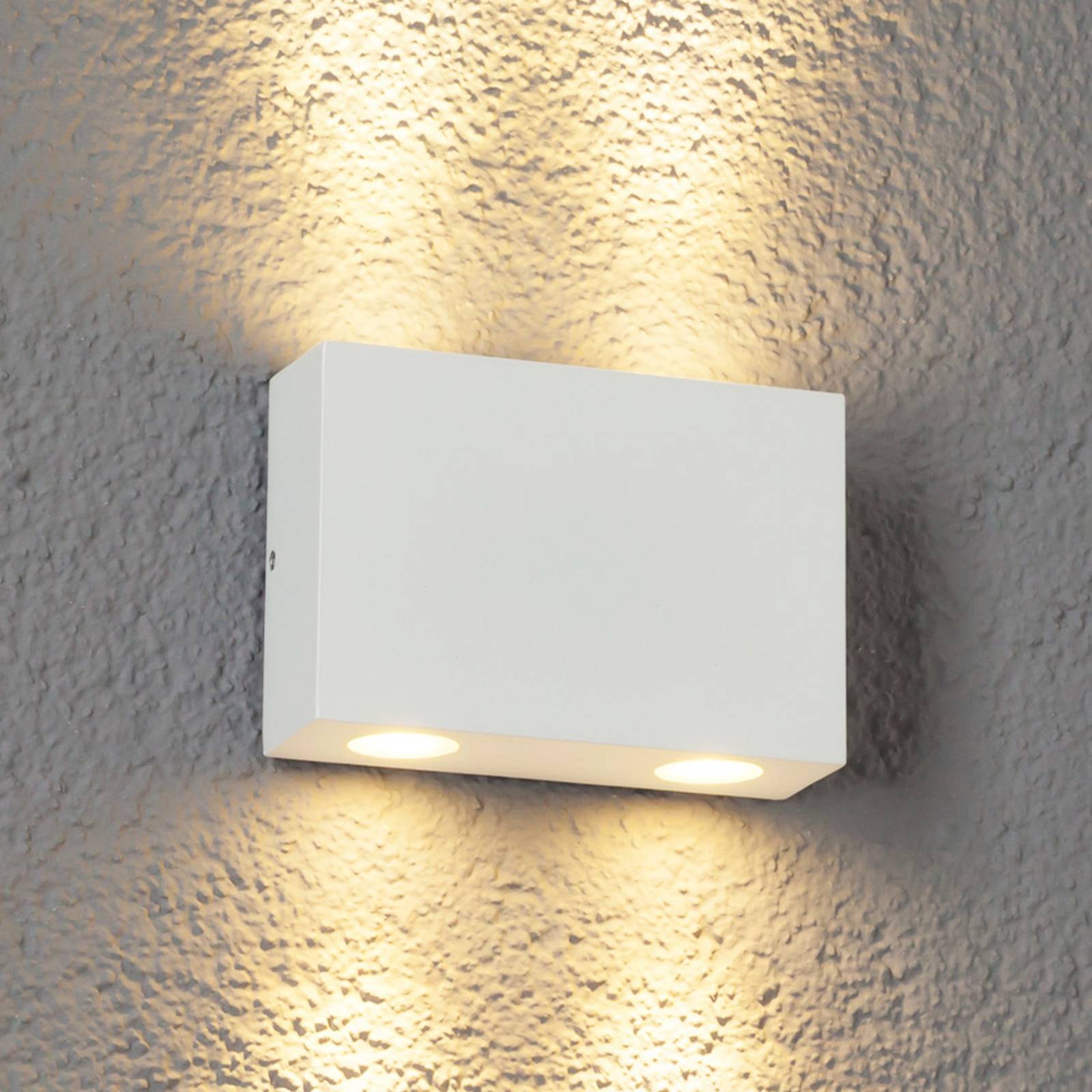 foto del prodotto lucande applique parete henor, bianco, a 4 luci, esterni