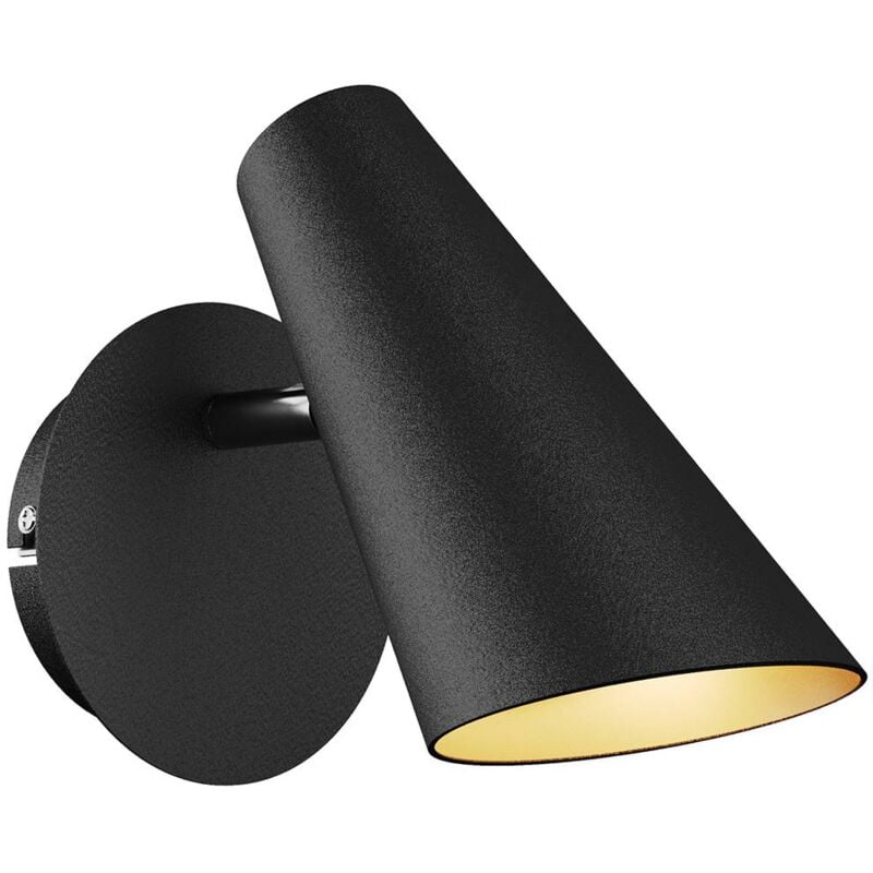 foto del prodotto lucande applique wibke, altezza 24 cm, nero, oro, metallo