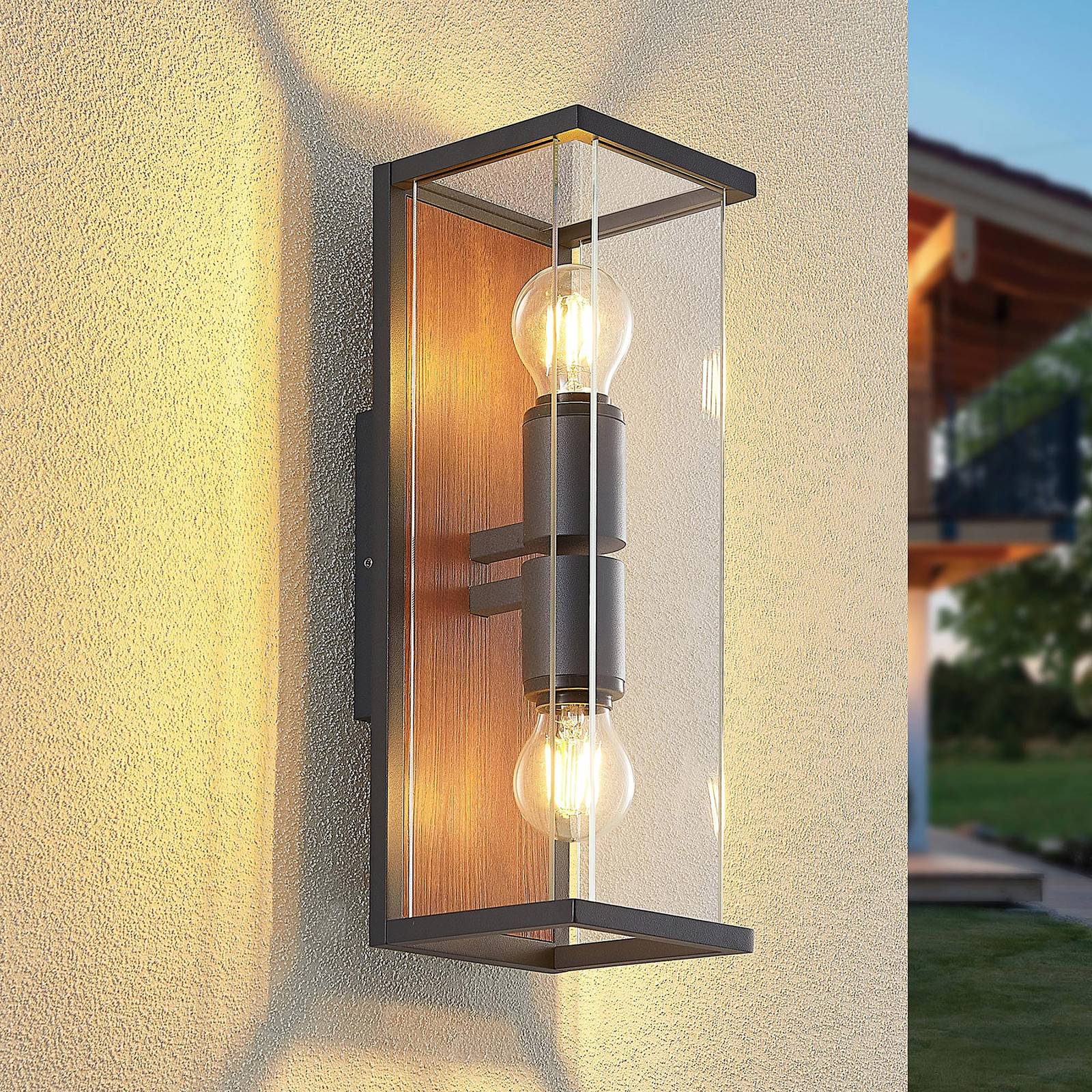 foto del prodotto lucande elwin applique, angolare, 2 luci