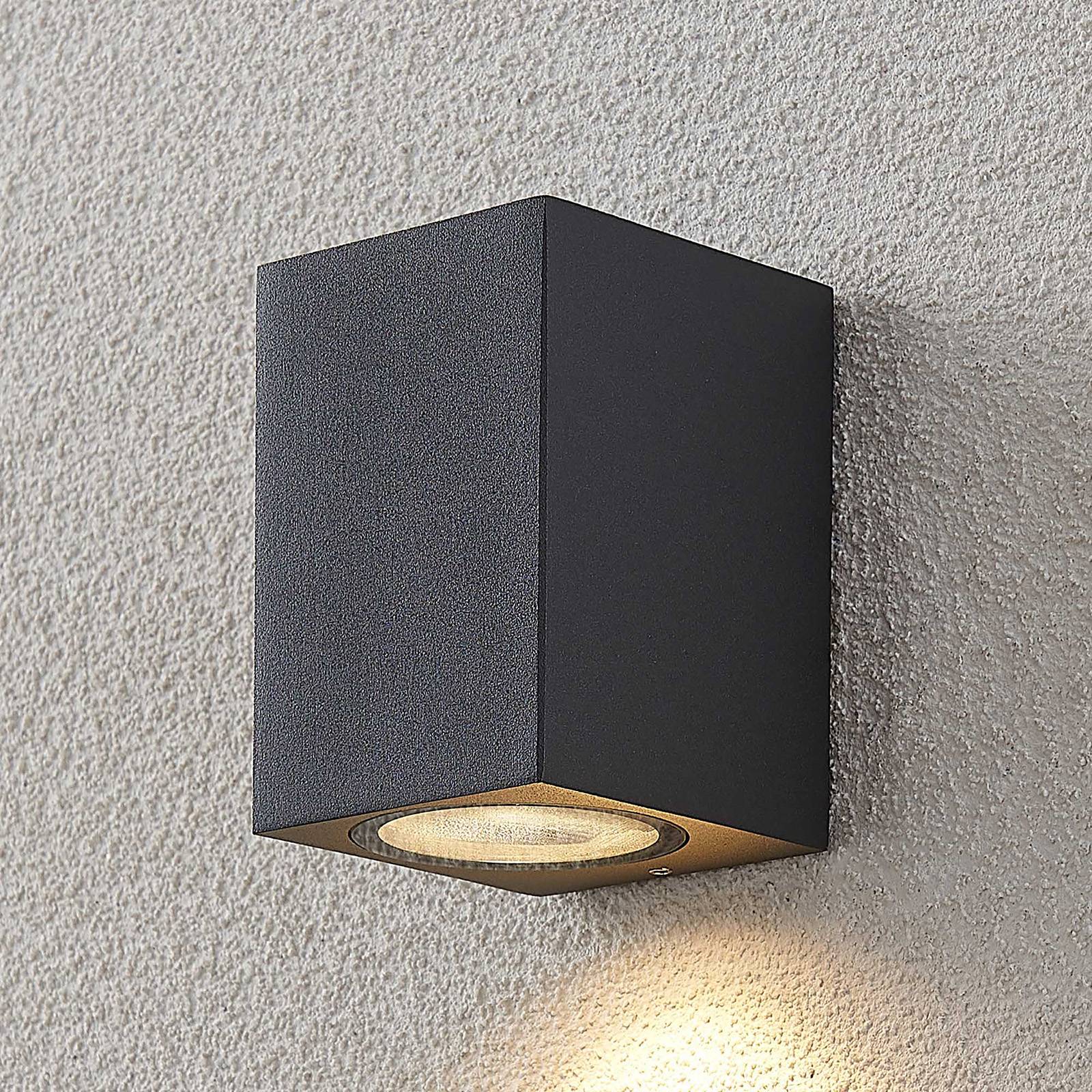 foto del prodotto lucande faretto da parete lavina, 10 cm, antracite, gu10, a 1 luce