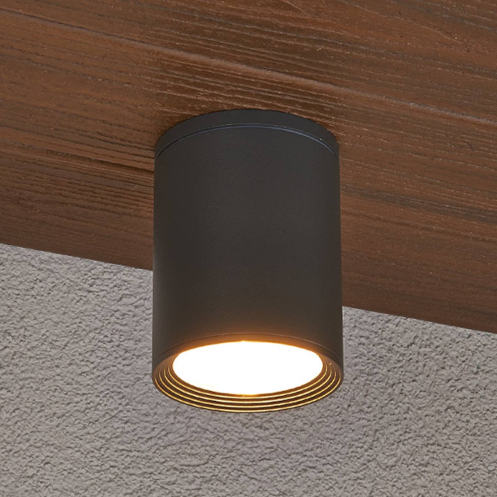foto del prodotto lucande faretto da soffitto minna, antracite, 14 cm, ip54, e27