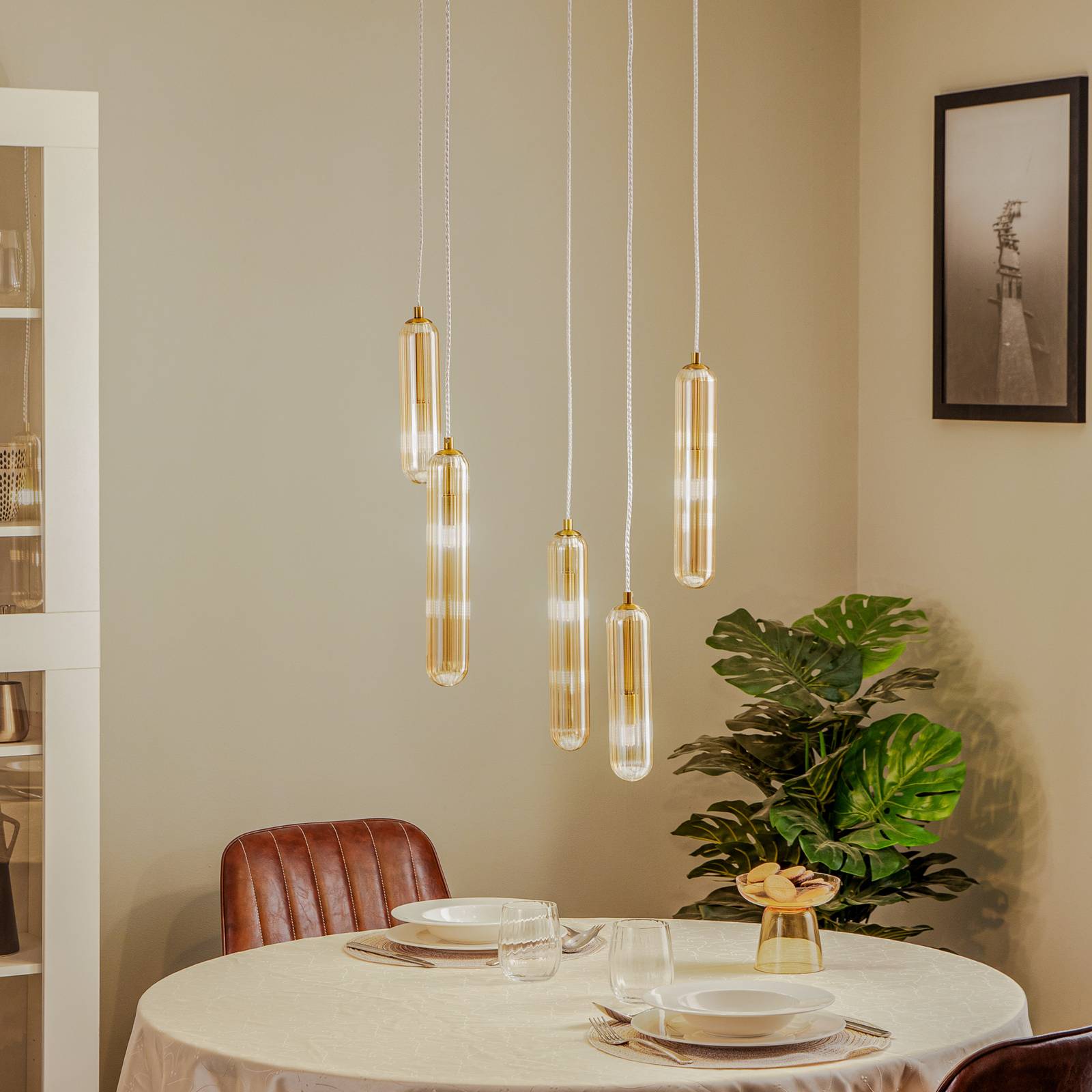 foto del prodotto lucande freylin in beige da vetro