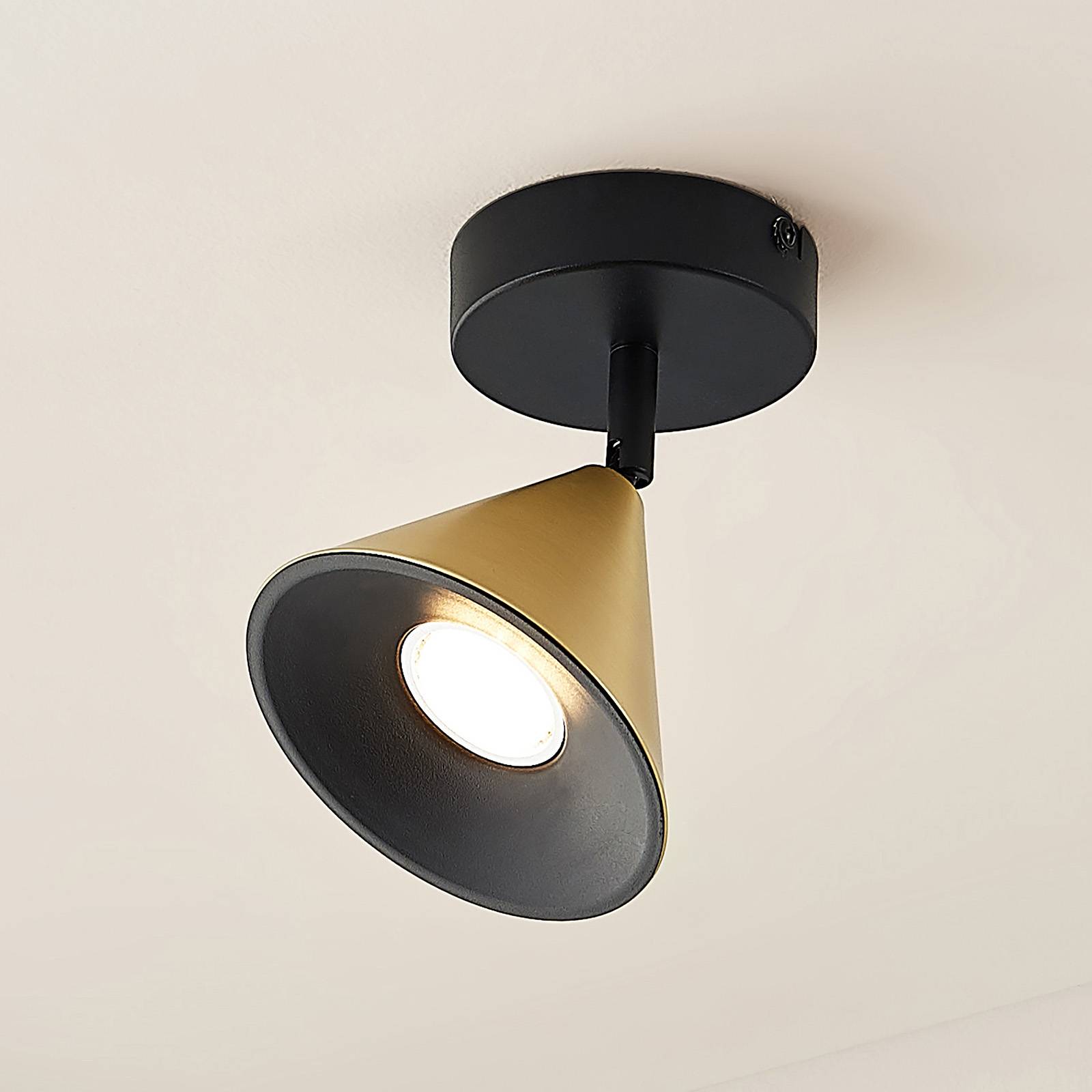 foto del prodotto lucande kartio plafoniera, 1 luce, ottone