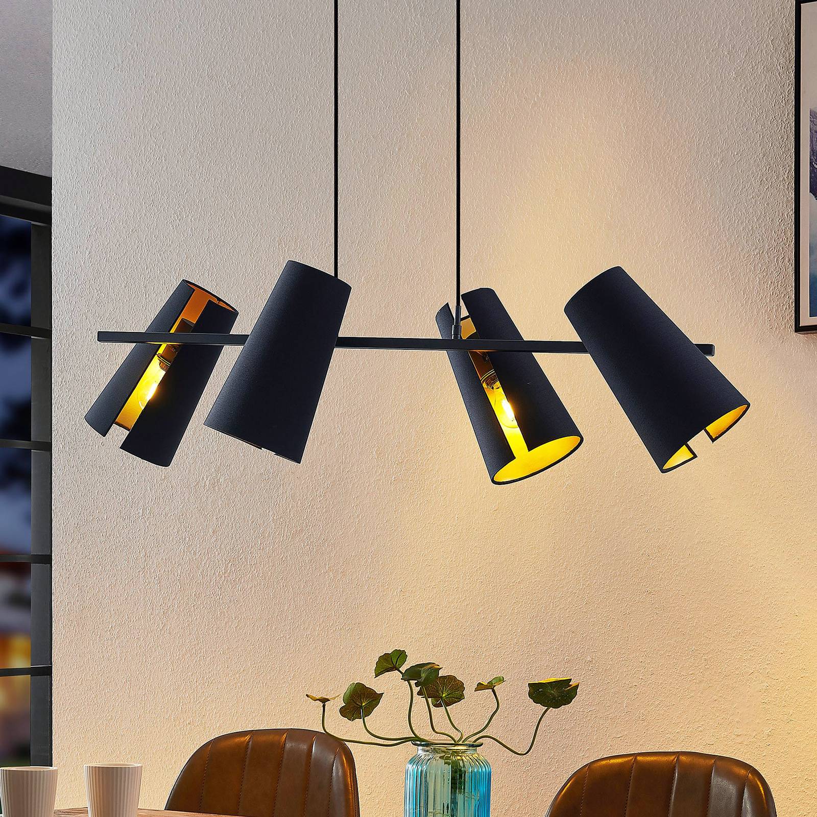 foto del prodotto lucande kemoni lampada a sospensione, 4 luci
