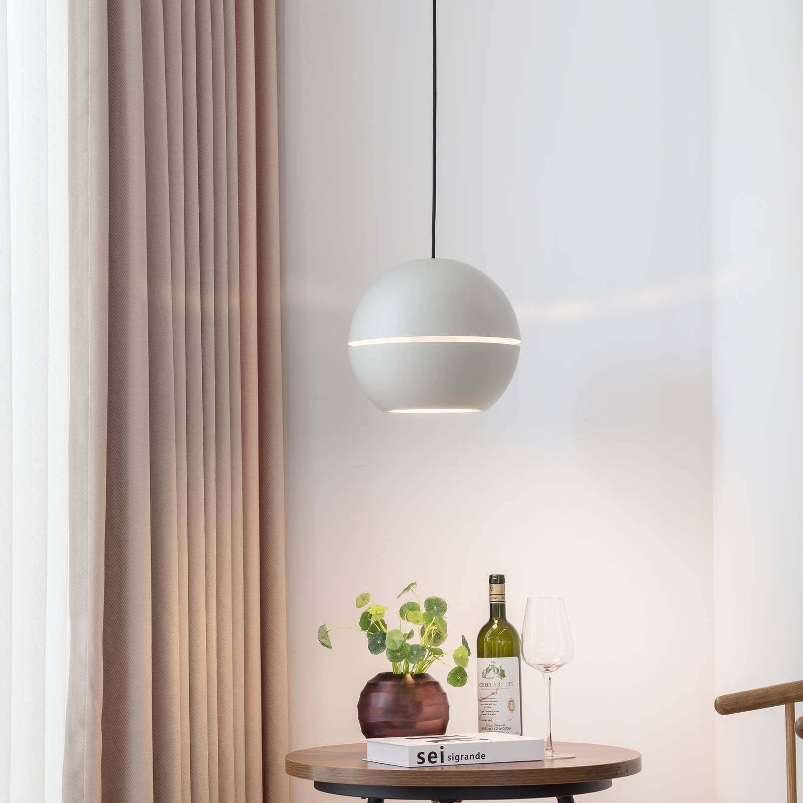 foto del prodotto lucande lampada a sospensione calantha, grigio, alluminio, 30 cm