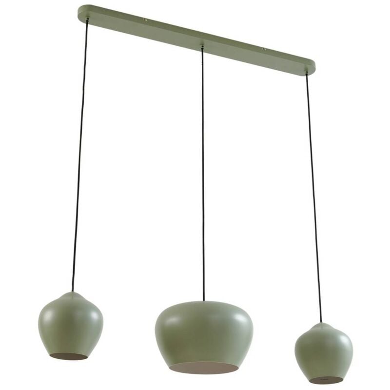 foto del prodotto lucande lampada a sospensione malisa, verde, a 3 luci, metallo, lunghezza