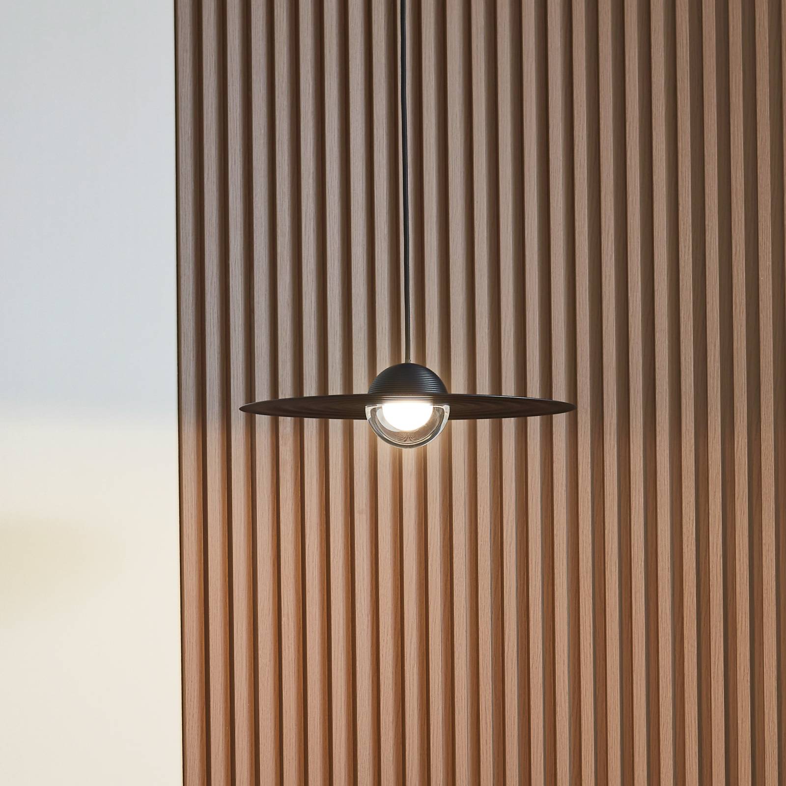 immagine 0 del prodotto lucande lampada a sospensione tethrion, nero, alluminio, 40 cm