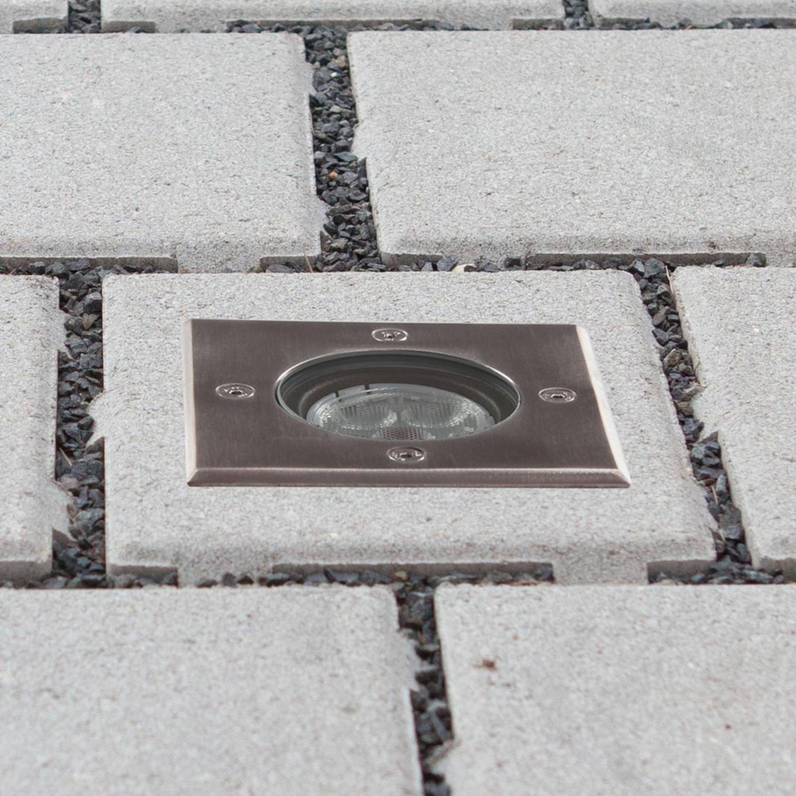 foto del prodotto lucande lampada da incasso per pavimento a led ava, 12 cm x 12 cm, ip67