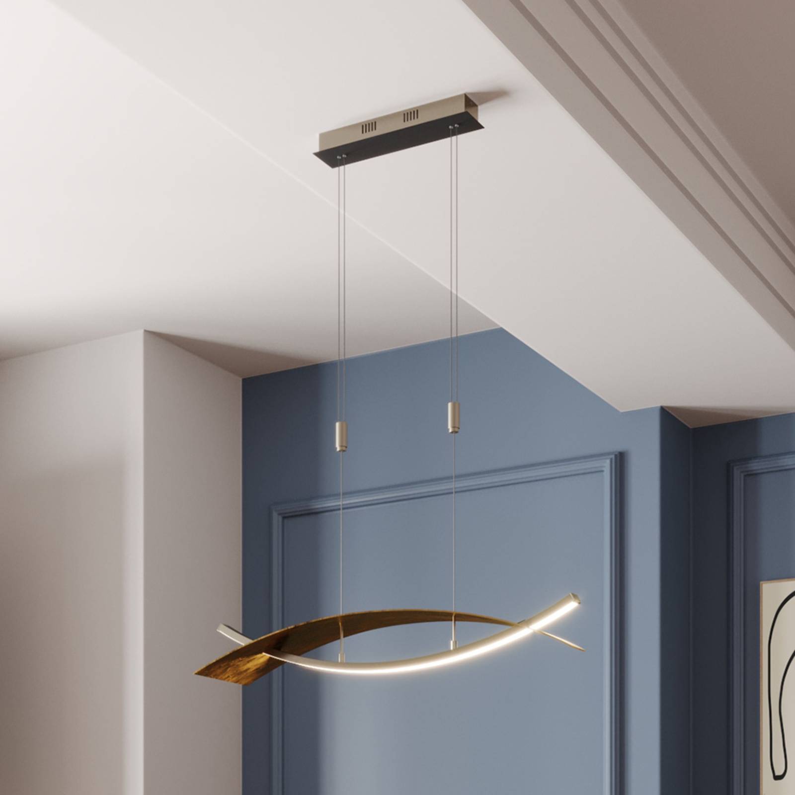 foto del prodotto lucande lampada led a sospensione marija, 91 cm, nero, dimmerabile
