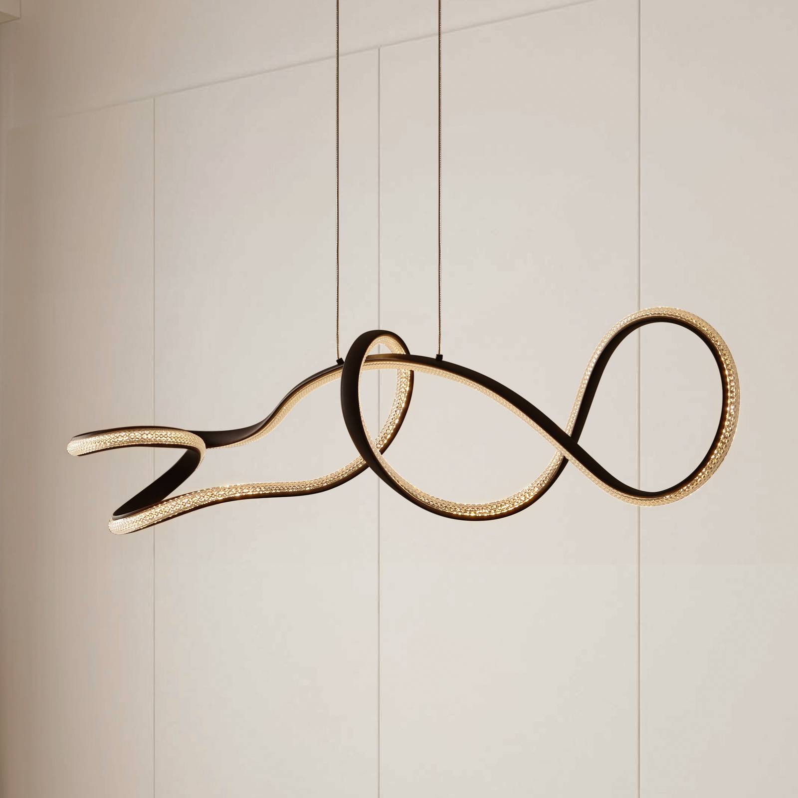 foto del prodotto lucande lampada led a sospensione rodado, nero, 110 cm, alluminio