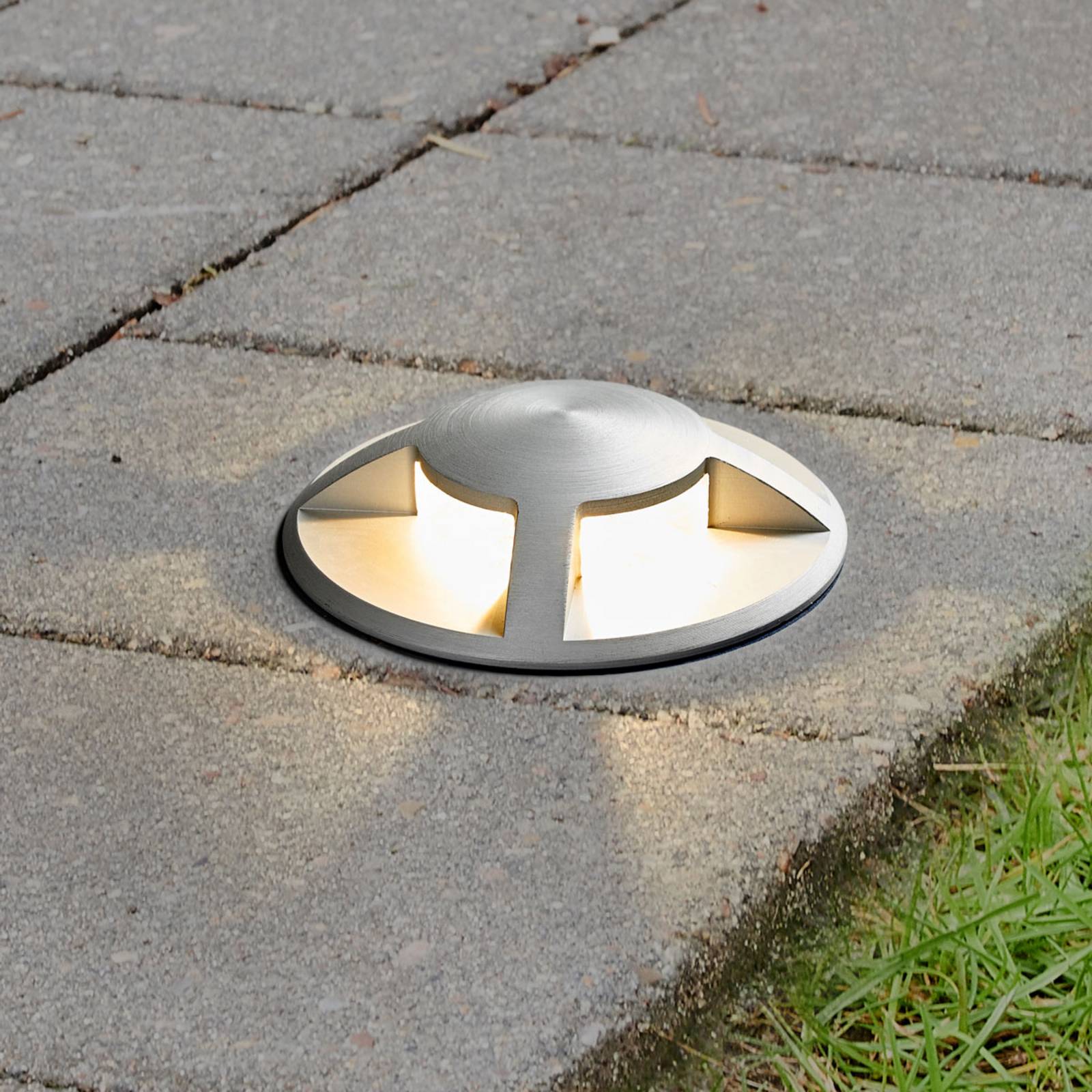 foto del prodotto lucande lampada led anina da interrare, in alluminio